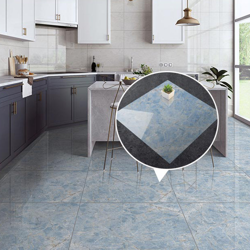 Modern Square Wallpaper Single Tile PVC Peel & Stick Subway Tile for Shower Gray Blue Clearhalo 'Flooring 'Home Improvement' 'home_improvement' 'home_improvement_peel_stick_blacksplash' 'Peel & Stick Backsplash Tile' 'peel_stick_blacksplash' 'Walls & Ceilings' Walls and Ceiling' 6467298