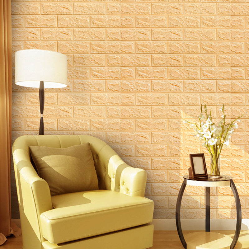 Modern Paneling PVC 3D Embossed Self-Adhesive Waterproof Indoor Wainscoting Clearhalo 'Flooring 'Home Improvement' 'home_improvement' 'home_improvement_wall_paneling' 'Wall Paneling' 'wall_paneling' 'Walls & Ceilings' Walls and Ceiling' 6467323