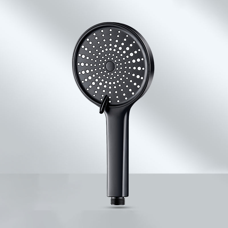 Contemporary Round Shower Head Pure Color Handheld Shower Head Black Hand Shower None Clearhalo 'Bathroom Remodel & Bathroom Fixtures' 'Home Improvement' 'home_improvement' 'home_improvement_shower_heads' 'Shower Heads' 'shower_heads' 'Showers & Bathtubs Plumbing' 'Showers & Bathtubs' 6468098