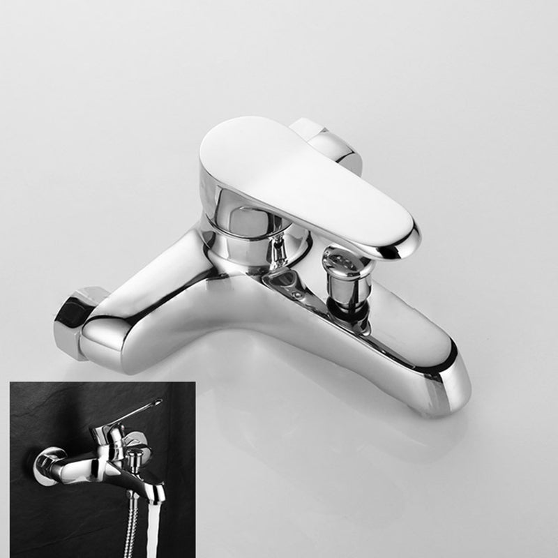 Bathroom Tub Spout Wall Mounted Hand Shower Fixed Bathtub Faucet Clearhalo 'Bathroom Remodel & Bathroom Fixtures' 'Bathtub Faucets' 'bathtub_faucets' 'Home Improvement' 'home_improvement' 'home_improvement_bathtub_faucets' 6468128