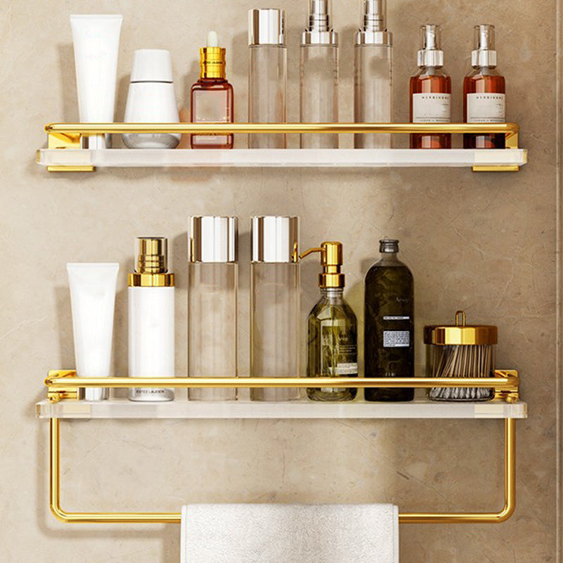 Modern Silver/Gold Bathroom Hardware Set Bath Shelf Bathroom Set Clearhalo 'Bathroom Hardware Sets' 'Bathroom Hardware' 'Bathroom Remodel & Bathroom Fixtures' 'bathroom_hardware_sets' 'Home Improvement' 'home_improvement' 'home_improvement_bathroom_hardware_sets' 6468685