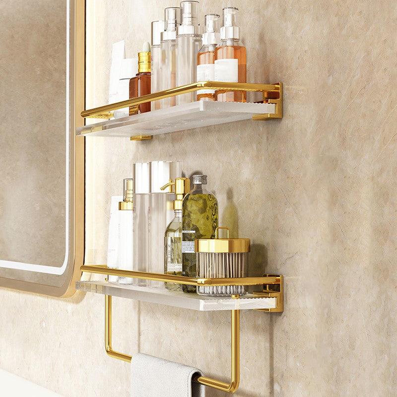 Modern Silver/Gold Bathroom Hardware Set Bath Shelf Bathroom Set Clearhalo 'Bathroom Hardware Sets' 'Bathroom Hardware' 'Bathroom Remodel & Bathroom Fixtures' 'bathroom_hardware_sets' 'Home Improvement' 'home_improvement' 'home_improvement_bathroom_hardware_sets' 6468690