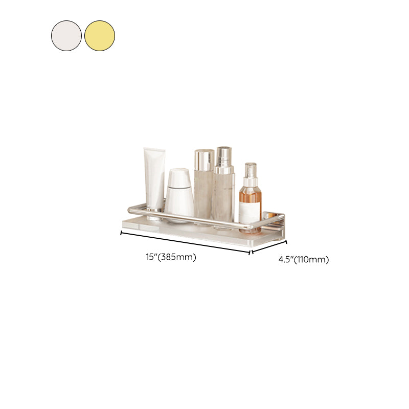 Modern Silver/Gold Bathroom Hardware Set Bath Shelf Bathroom Set Clearhalo 'Bathroom Hardware Sets' 'Bathroom Hardware' 'Bathroom Remodel & Bathroom Fixtures' 'bathroom_hardware_sets' 'Home Improvement' 'home_improvement' 'home_improvement_bathroom_hardware_sets' 6468724