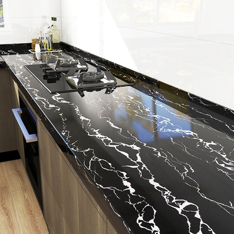 PVC Peel and Stick Backsplash Wall Tile Modern Peel & Stick Field Tile Black Clearhalo 'Flooring 'Home Improvement' 'home_improvement' 'home_improvement_peel_stick_blacksplash' 'Peel & Stick Backsplash Tile' 'peel_stick_blacksplash' 'Walls & Ceilings' Walls and Ceiling' 6470217