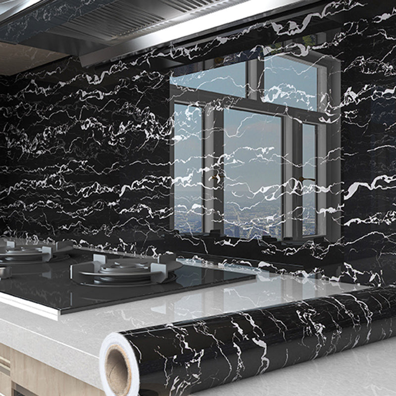 Rectangular Wallpaper Modern Peel and Stick Backsplash Wall Tile Black Clearhalo 'Flooring 'Home Improvement' 'home_improvement' 'home_improvement_peel_stick_blacksplash' 'Peel & Stick Backsplash Tile' 'peel_stick_blacksplash' 'Walls & Ceilings' Walls and Ceiling' 6470230