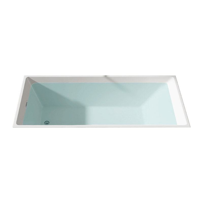 Modern Acrylic Embedded Bathtub Rectangle with Drain Bath Tub and Overflow Hole Clearhalo 'Bathroom Remodel & Bathroom Fixtures' 'Bathtubs' 'Home Improvement' 'home_improvement' 'home_improvement_bathtubs' 'Showers & Bathtubs' 6482933