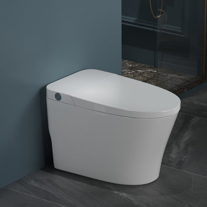Modern Elong Toilet Bowl One Piece Toilet with Seat for Bathroom Side Press Flush Clearhalo 'Bathroom Remodel & Bathroom Fixtures' 'Home Improvement' 'home_improvement' 'home_improvement_toilets' 'Toilets & Bidets' 'Toilets' 6483090