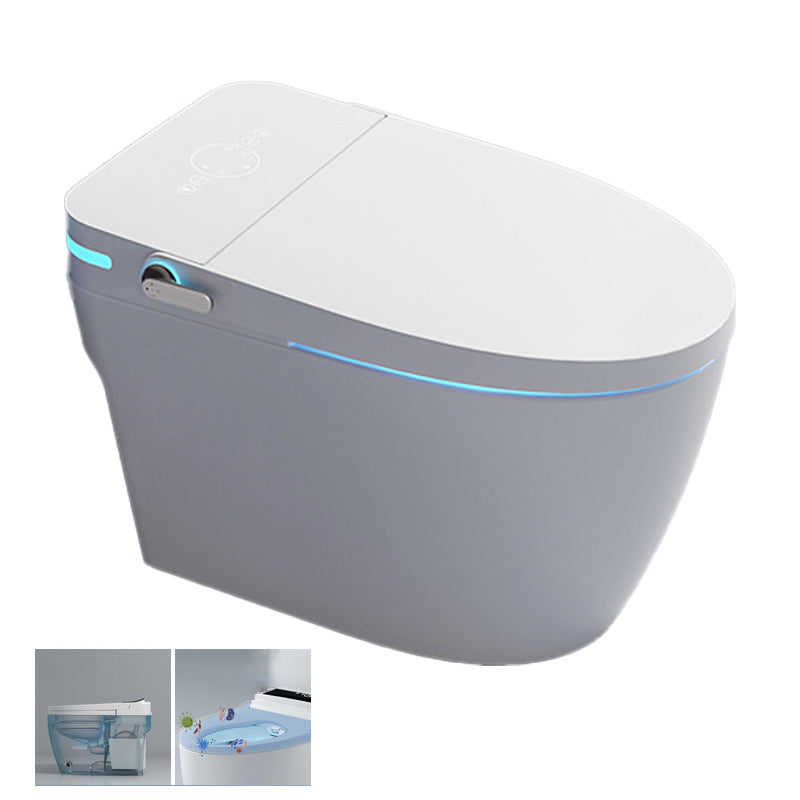 Modern White Flush Toilet Concealed Tank One-Piece Toilet with Slow Close Seat 16" Clearhalo 'Bathroom Remodel & Bathroom Fixtures' 'Home Improvement' 'home_improvement' 'home_improvement_toilets' 'Toilets & Bidets' 'Toilets' 6483128