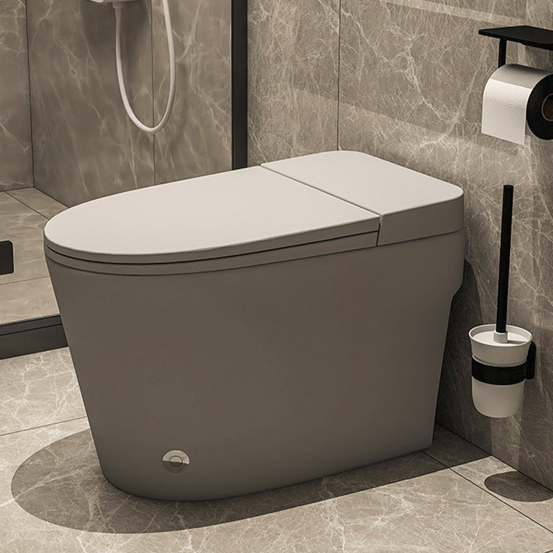 Modern Skirted Toilet Bowl Siphon Jet Toilet with Seat for Bathroom 15"L x 27"W x 18"H Grey 12" Clearhalo 'Bathroom Remodel & Bathroom Fixtures' 'Home Improvement' 'home_improvement' 'home_improvement_toilets' 'Toilets & Bidets' 'Toilets' 6483161