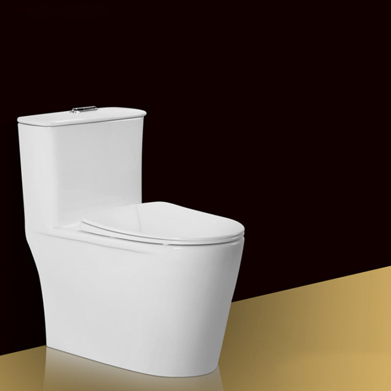 Modern One Piece Toilet Floor Mounted White Toilet Bowl with Seat for Washroom 17"L x 28"W x 28"H Clearhalo 'Bathroom Remodel & Bathroom Fixtures' 'Home Improvement' 'home_improvement' 'home_improvement_toilets' 'Toilets & Bidets' 'Toilets' 6483207