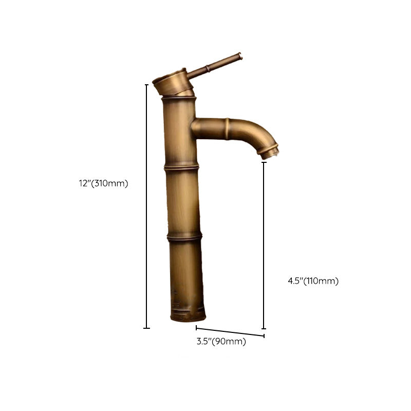 Country Style Vessel Bathroom Faucet Brass Lever Handle Vanity Sink Faucet Clearhalo 'bathroom_sink_faucets' 'Conjunta de Baño y Conjunta de Grifo' 'Coronamiento de Baño y Dispositivo de Baño' 'Grifo del lavabo del baño' 'Hogar' 'home_improvement' 'home_improvement_bathroom_sink_faucets' 'Mejoras para el hogar' 6484147