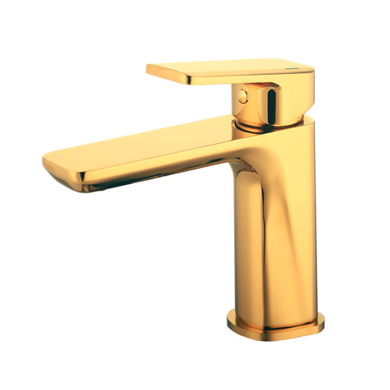 Modern Copper Vessel Faucet Pure Color Lever Handles Low Arc Vessel Faucet Golden Clearhalo 'Bathroom Remodel & Bathroom Fixtures' 'Bathroom Sink Faucets' 'Bathroom Sinks & Faucet Components' 'bathroom_sink_faucets' 'Home Improvement' 'home_improvement' 'home_improvement_bathroom_sink_faucets' 6484205