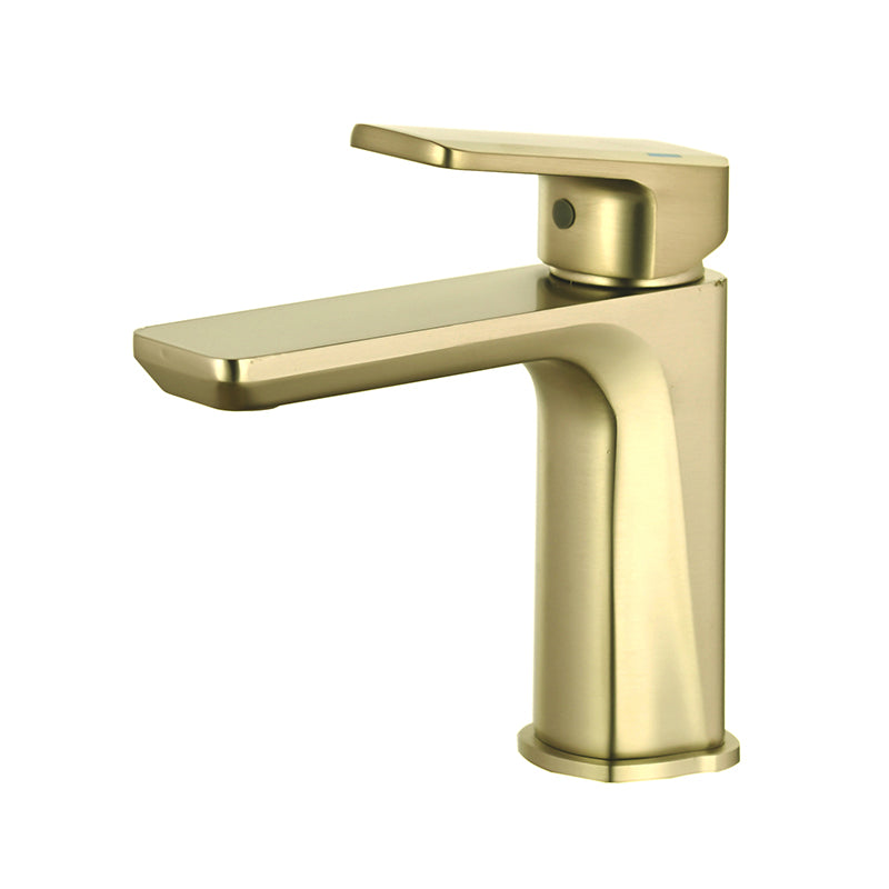 Modern Copper Vessel Faucet Pure Color Lever Handles Low Arc Vessel Faucet Gold Clearhalo 'Bathroom Remodel & Bathroom Fixtures' 'Bathroom Sink Faucets' 'Bathroom Sinks & Faucet Components' 'bathroom_sink_faucets' 'Home Improvement' 'home_improvement' 'home_improvement_bathroom_sink_faucets' 6484210