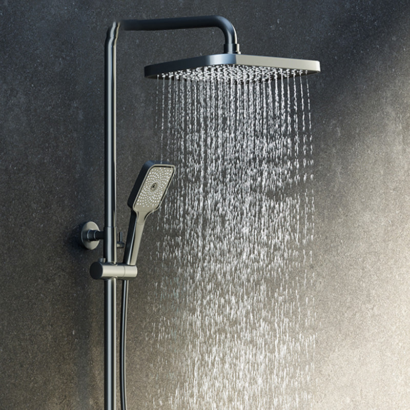 Modern Shower System Slide Bar Adjustable Shower Head Wall Mounted Shower Set Clearhalo 'Bathroom Remodel & Bathroom Fixtures' 'Home Improvement' 'home_improvement' 'home_improvement_shower_faucets' 'Shower Faucets & Systems' 'shower_faucets' 'Showers & Bathtubs Plumbing' 'Showers & Bathtubs' 6484591