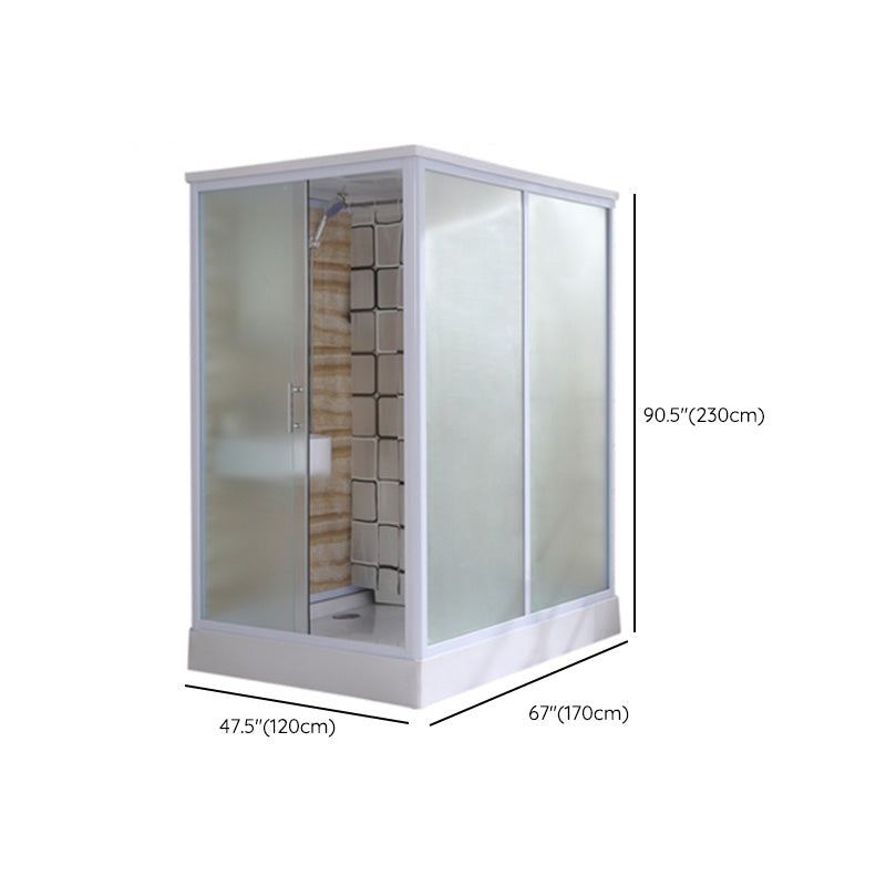 Sliding Rectangular Shower Enclosure Framed Shower Enclosure with Tempered Glass Clearhalo 'Bathroom Remodel & Bathroom Fixtures' 'Home Improvement' 'home_improvement' 'home_improvement_shower_stalls_enclosures' 'Shower Stalls & Enclosures' 'shower_stalls_enclosures' 'Showers & Bathtubs' 6484729