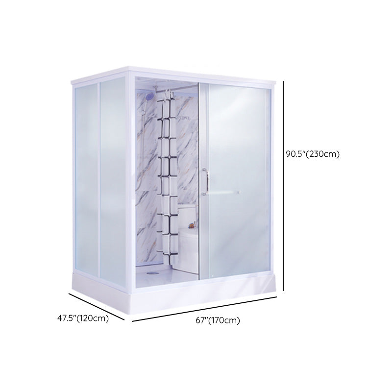 Sliding Rectangular Shower Enclosure Framed Shower Enclosure with Tempered Glass Clearhalo 'Bathroom Remodel & Bathroom Fixtures' 'Home Improvement' 'home_improvement' 'home_improvement_shower_stalls_enclosures' 'Shower Stalls & Enclosures' 'shower_stalls_enclosures' 'Showers & Bathtubs' 6484730