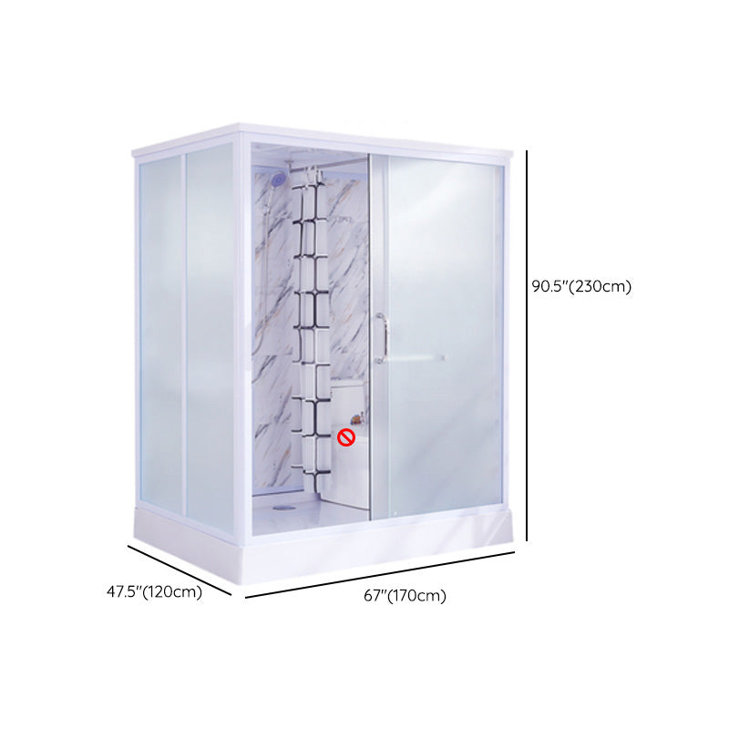 Sliding Rectangular Shower Enclosure Framed Shower Enclosure with Tempered Glass Clearhalo 'Bathroom Remodel & Bathroom Fixtures' 'Home Improvement' 'home_improvement' 'home_improvement_shower_stalls_enclosures' 'Shower Stalls & Enclosures' 'shower_stalls_enclosures' 'Showers & Bathtubs' 6484731