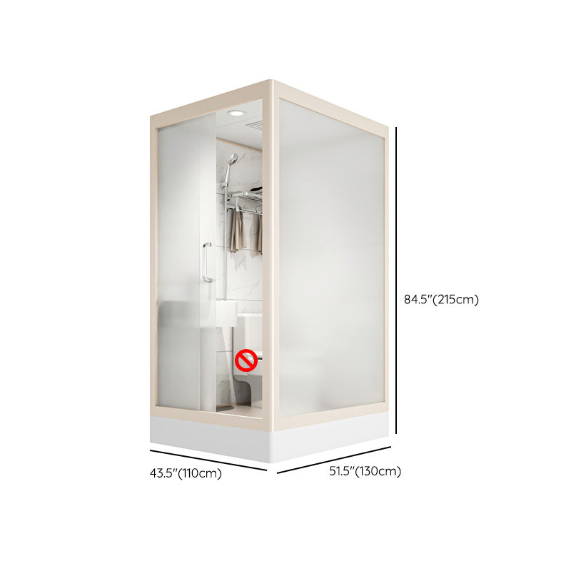 Rectangular Sliding Shower Enclosure Framed Shower Enclosure in White Clearhalo 'Bathroom Remodel & Bathroom Fixtures' 'Home Improvement' 'home_improvement' 'home_improvement_shower_stalls_enclosures' 'Shower Stalls & Enclosures' 'shower_stalls_enclosures' 'Showers & Bathtubs' 6484746