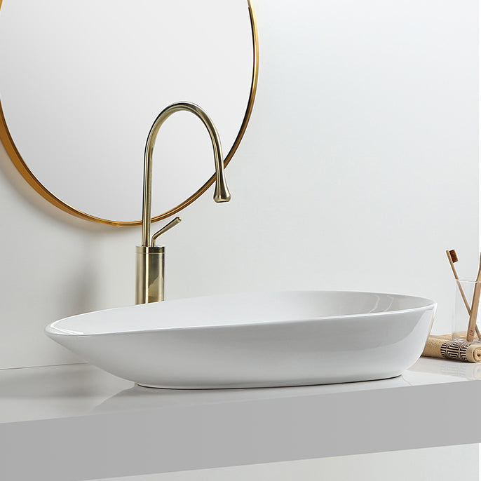 Modern Vessel Sink Specialty Porcelain with Pop-Up Drain Vessel Bathroom Sink Clearhalo 'Bathroom Remodel & Bathroom Fixtures' 'Bathroom Sinks & Faucet Components' 'Bathroom Sinks' 'bathroom_sink' 'Home Improvement' 'home_improvement' 'home_improvement_bathroom_sink' 6485158