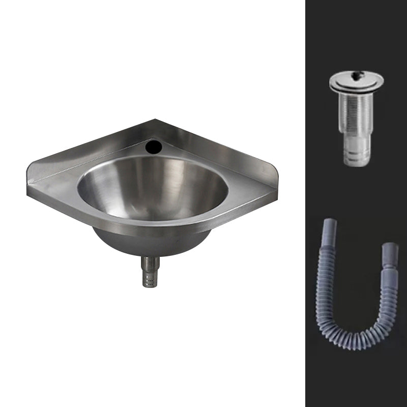 Modern Wall Mount Bathroom Sink Metal Wall Mount Bathroom Sink With Basin None Sink Clearhalo 'Bathroom Remodel & Bathroom Fixtures' 'Bathroom Sinks & Faucet Components' 'Bathroom Sinks' 'bathroom_sink' 'Home Improvement' 'home_improvement' 'home_improvement_bathroom_sink' 6485181