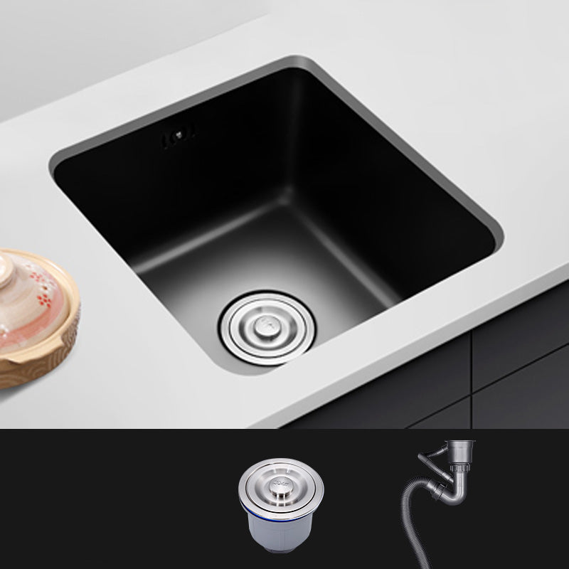 Contemporary Style Kitchen Sink Stainless Steel Square Undermount Kitchen Sink Sink Only None Clearhalo 'Home Improvement' 'home_improvement' 'home_improvement_kitchen_sinks' 'Kitchen Remodel & Kitchen Fixtures' 'Kitchen Sinks & Faucet Components' 'Kitchen Sinks' 'kitchen_sinks' 6485495