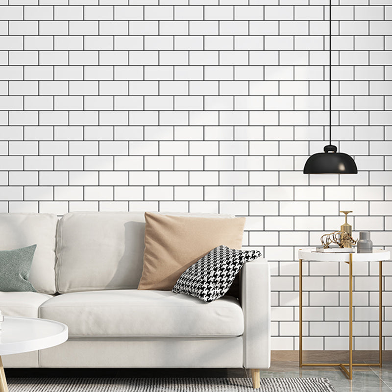 PVC Peel and Stick Wall Tile Modern Peel & Stick Mosaic Tile Gloss White Clearhalo 'Flooring 'Home Improvement' 'home_improvement' 'home_improvement_peel_stick_blacksplash' 'Peel & Stick Backsplash Tile' 'peel_stick_blacksplash' 'Walls & Ceilings' Walls and Ceiling' 6485582