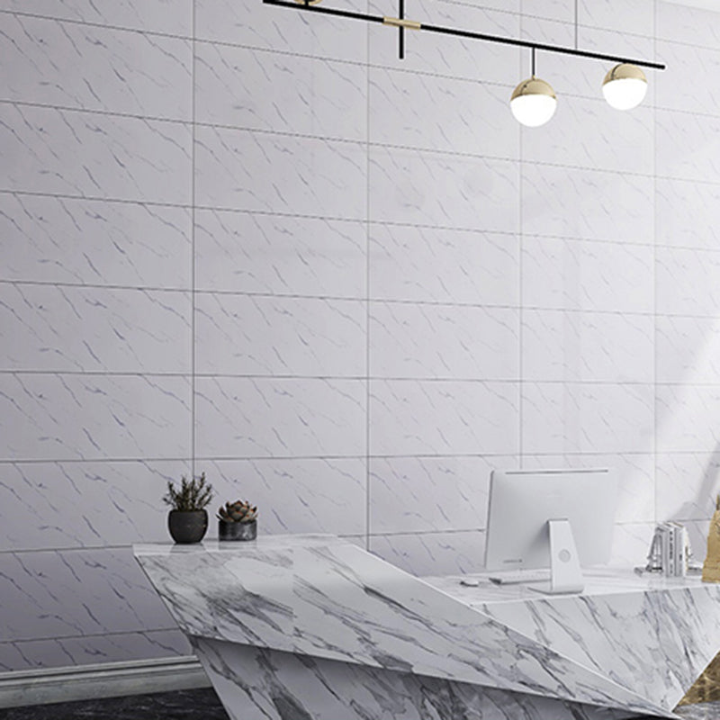Modern Rectangular Peel and Stick Backsplash Tile PVC Wallpaper Textured White Clearhalo 'Flooring 'Home Improvement' 'home_improvement' 'home_improvement_peel_stick_blacksplash' 'Peel & Stick Backsplash Tile' 'peel_stick_blacksplash' 'Walls & Ceilings' Walls and Ceiling' 6485631