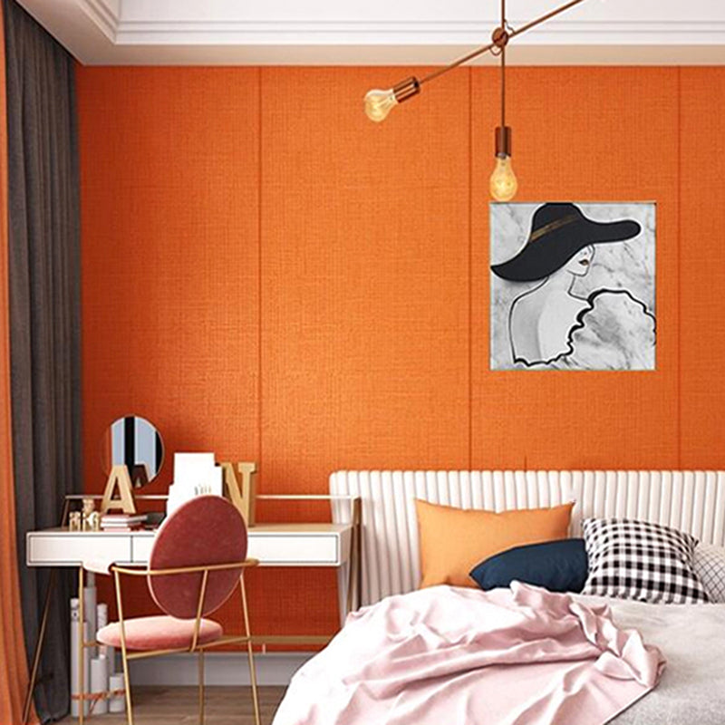 Foam Paneling Fireproof Peel and Press Living Room Pure Color Wall Panel Orange Clearhalo 'Flooring 'Home Improvement' 'home_improvement' 'home_improvement_wall_paneling' 'Wall Paneling' 'wall_paneling' 'Walls & Ceilings' Walls and Ceiling' 6485759