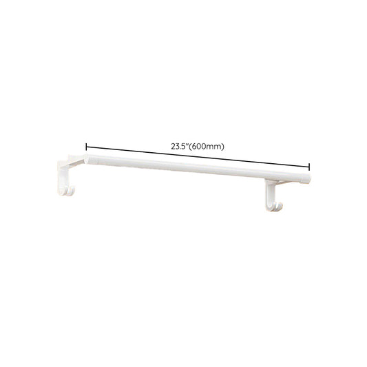 Modern Bathroom Hardware Set Towel Bar White Bath Shelf Bath Hardware Set Clearhalo 'Bathroom Hardware Sets' 'Bathroom Hardware' 'Bathroom Remodel & Bathroom Fixtures' 'bathroom_hardware_sets' 'Home Improvement' 'home_improvement' 'home_improvement_bathroom_hardware_sets' 6495626