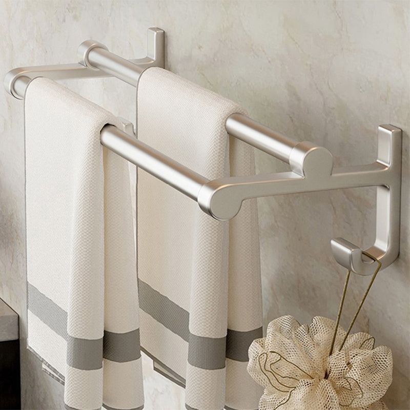 Modern Polished Chrome Bathroom Accessory Set Bath Shelf/Towel Bar/ Paper Holder Included Clearhalo 'Bathroom Hardware Sets' 'Bathroom Hardware' 'Bathroom Remodel & Bathroom Fixtures' 'bathroom_hardware_sets' 'Home Improvement' 'home_improvement' 'home_improvement_bathroom_hardware_sets' 6495676