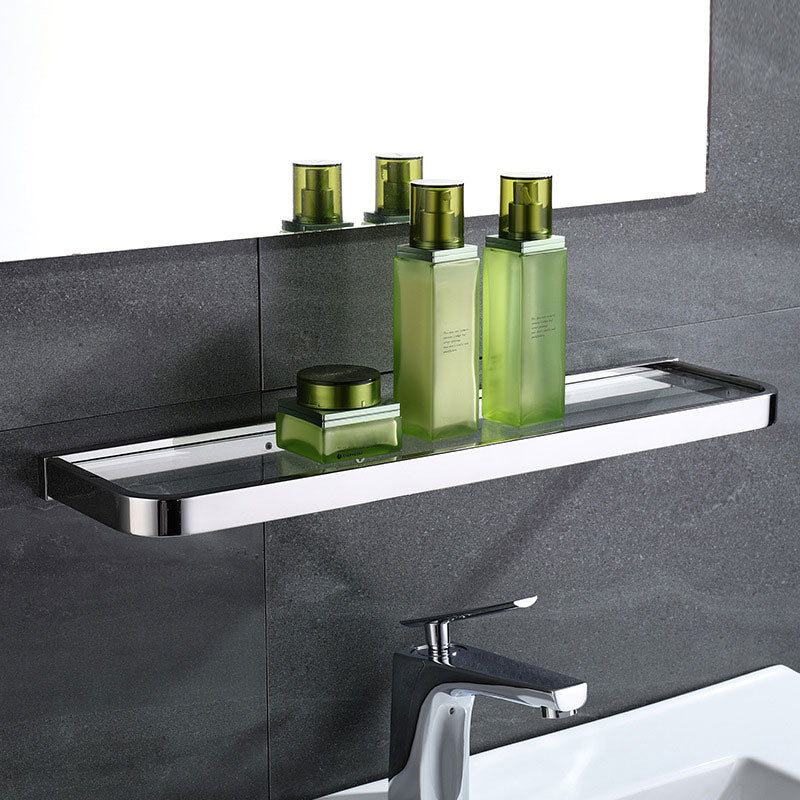 Polished Chrome Modern Bathroom Accessory Set in Stainless Steel Towel Bar/Soap Dish Clearhalo 'Bathroom Hardware Sets' 'Bathroom Hardware' 'Bathroom Remodel & Bathroom Fixtures' 'bathroom_hardware_sets' 'Home Improvement' 'home_improvement' 'home_improvement_bathroom_hardware_sets' 6495803
