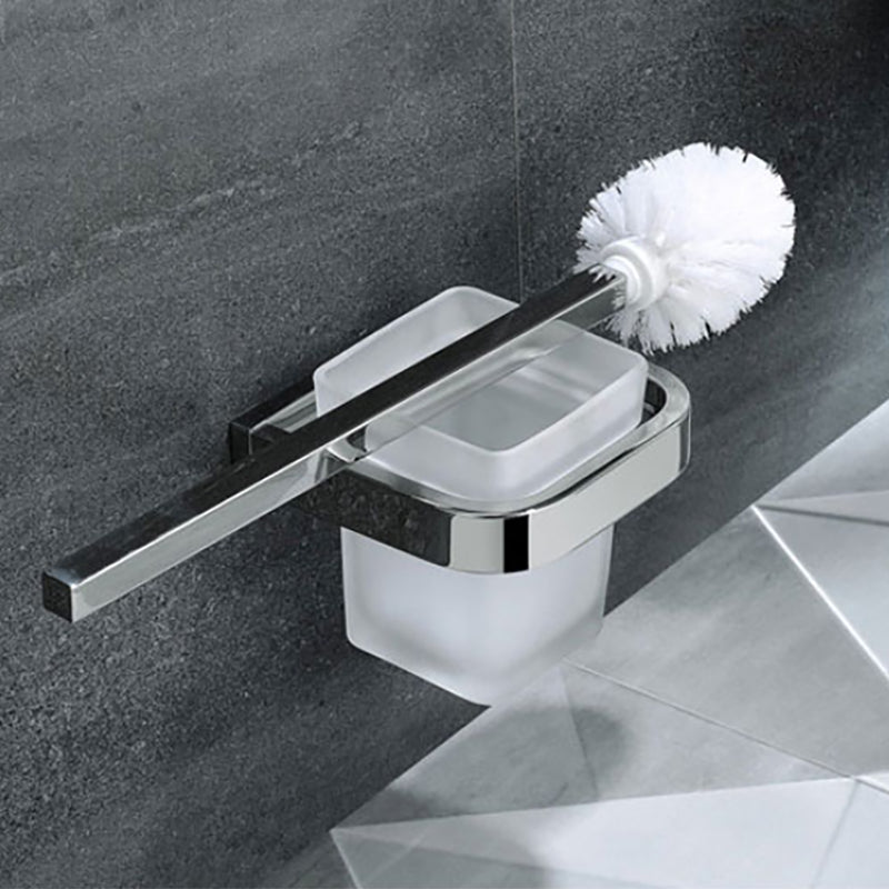 Polished Chrome Modern Bathroom Accessory Set in Stainless Steel Towel Bar/Soap Dish Clearhalo 'Bathroom Hardware Sets' 'Bathroom Hardware' 'Bathroom Remodel & Bathroom Fixtures' 'bathroom_hardware_sets' 'Home Improvement' 'home_improvement' 'home_improvement_bathroom_hardware_sets' 6495804