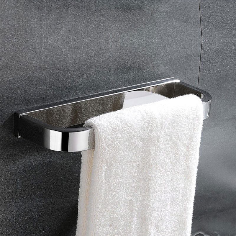 Polished Chrome Modern Bathroom Accessory Set in Stainless Steel Towel Bar/Soap Dish Towel Ring Clearhalo 'Bathroom Hardware Sets' 'Bathroom Hardware' 'Bathroom Remodel & Bathroom Fixtures' 'bathroom_hardware_sets' 'Home Improvement' 'home_improvement' 'home_improvement_bathroom_hardware_sets' 6495808