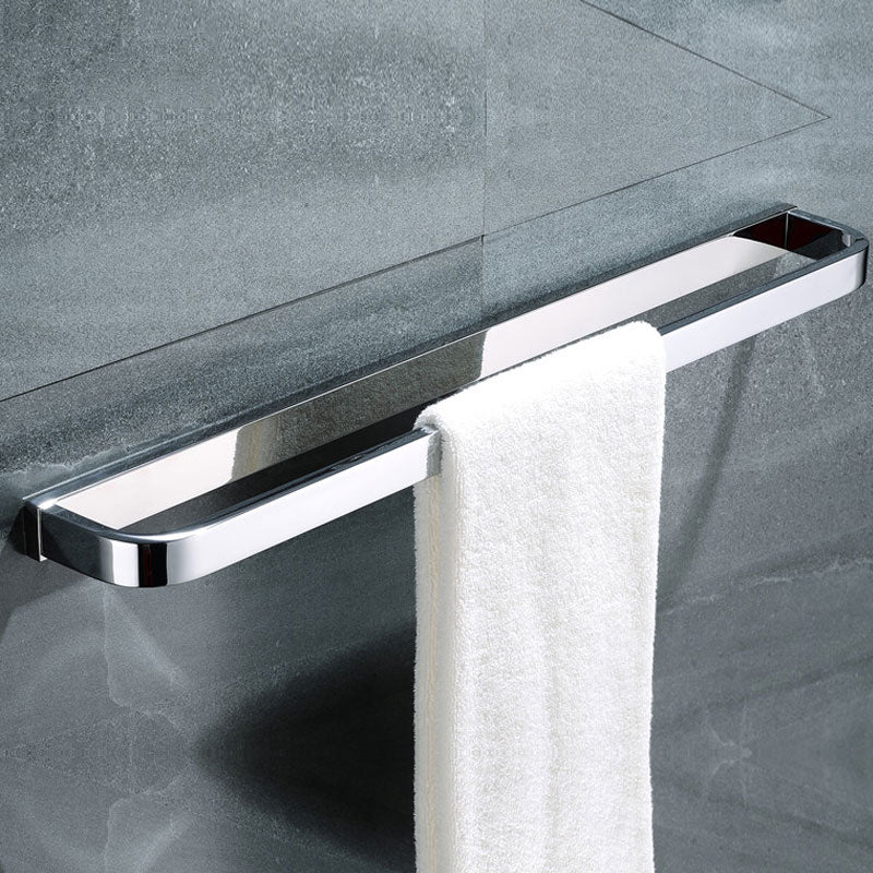 Polished Chrome Modern Bathroom Accessory Set in Stainless Steel Towel Bar/Soap Dish Clearhalo 'Bathroom Hardware Sets' 'Bathroom Hardware' 'Bathroom Remodel & Bathroom Fixtures' 'bathroom_hardware_sets' 'Home Improvement' 'home_improvement' 'home_improvement_bathroom_hardware_sets' 6495828