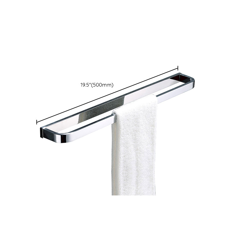 Polished Chrome Modern Bathroom Accessory Set in Stainless Steel Towel Bar/Soap Dish Clearhalo 'Bathroom Hardware Sets' 'Bathroom Hardware' 'Bathroom Remodel & Bathroom Fixtures' 'bathroom_hardware_sets' 'Home Improvement' 'home_improvement' 'home_improvement_bathroom_hardware_sets' 6495838