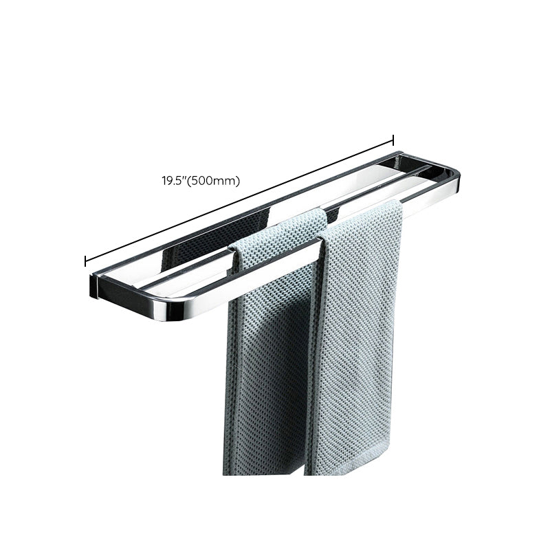 Polished Chrome Modern Bathroom Accessory Set in Stainless Steel Towel Bar/Soap Dish Clearhalo 'Bathroom Hardware Sets' 'Bathroom Hardware' 'Bathroom Remodel & Bathroom Fixtures' 'bathroom_hardware_sets' 'Home Improvement' 'home_improvement' 'home_improvement_bathroom_hardware_sets' 6495839