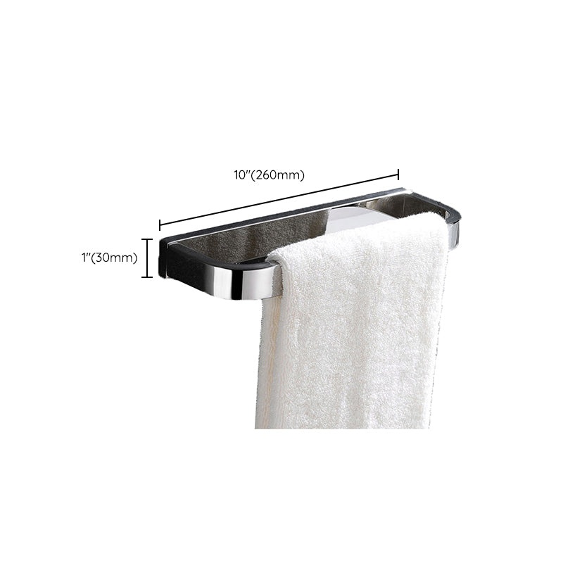 Polished Chrome Modern Bathroom Accessory Set in Stainless Steel Towel Bar/Soap Dish Clearhalo 'Bathroom Hardware Sets' 'Bathroom Hardware' 'Bathroom Remodel & Bathroom Fixtures' 'bathroom_hardware_sets' 'Home Improvement' 'home_improvement' 'home_improvement_bathroom_hardware_sets' 6495847