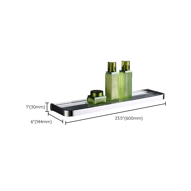 Polished Chrome Modern Bathroom Accessory Set in Stainless Steel Towel Bar/Soap Dish Clearhalo 'Bathroom Hardware Sets' 'Bathroom Hardware' 'Bathroom Remodel & Bathroom Fixtures' 'bathroom_hardware_sets' 'Home Improvement' 'home_improvement' 'home_improvement_bathroom_hardware_sets' 6495850