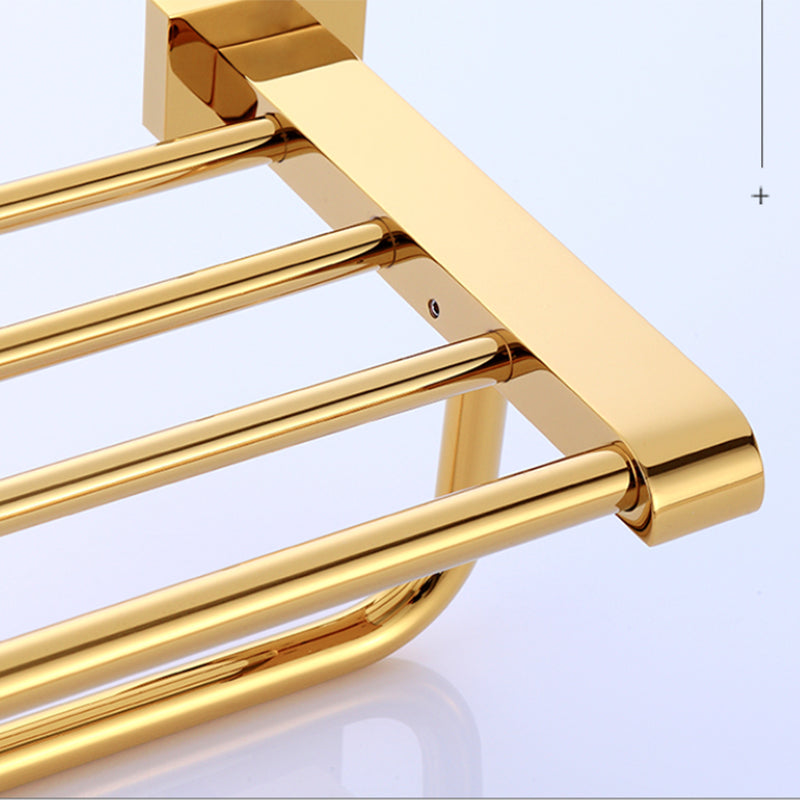 Modern Towel Bar Bathroom Hardware Set Bath Shelf Gold Bathroom Accessory Set Clearhalo 'Bathroom Hardware Sets' 'Bathroom Hardware' 'Bathroom Remodel & Bathroom Fixtures' 'bathroom_hardware_sets' 'Home Improvement' 'home_improvement' 'home_improvement_bathroom_hardware_sets' 6495865