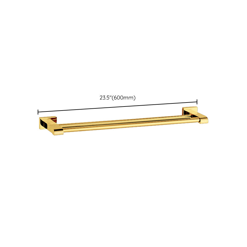 Modern Towel Bar Bathroom Hardware Set Bath Shelf Gold Bathroom Accessory Set Clearhalo 'Bathroom Hardware Sets' 'Bathroom Hardware' 'Bathroom Remodel & Bathroom Fixtures' 'bathroom_hardware_sets' 'Home Improvement' 'home_improvement' 'home_improvement_bathroom_hardware_sets' 6495898