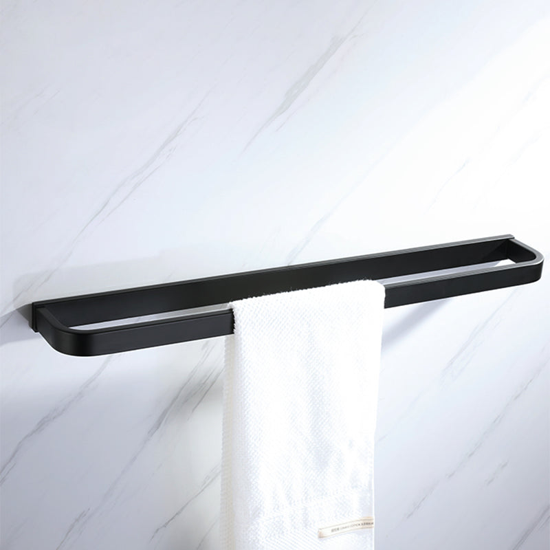 Modern Bathroom Hardware Set Bath Shelf Towel Bar Black Bath Hardware Set Clearhalo 'Bathroom Hardware Sets' 'Bathroom Hardware' 'Bathroom Remodel & Bathroom Fixtures' 'bathroom_hardware_sets' 'Home Improvement' 'home_improvement' 'home_improvement_bathroom_hardware_sets' 6495936