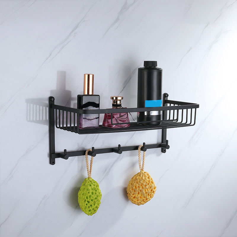 Modern Bathroom Hardware Set Bath Shelf Towel Bar Black Bath Hardware Set Bath Shelf Clearhalo 'Bathroom Hardware Sets' 'Bathroom Hardware' 'Bathroom Remodel & Bathroom Fixtures' 'bathroom_hardware_sets' 'Home Improvement' 'home_improvement' 'home_improvement_bathroom_hardware_sets' 6495961