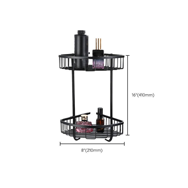 Modern Bathroom Hardware Set Bath Shelf Towel Bar Black Bath Hardware Set Clearhalo 'Bathroom Hardware Sets' 'Bathroom Hardware' 'Bathroom Remodel & Bathroom Fixtures' 'bathroom_hardware_sets' 'Home Improvement' 'home_improvement' 'home_improvement_bathroom_hardware_sets' 6495971