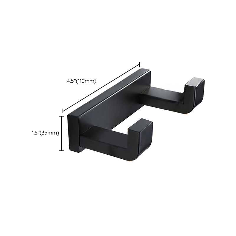 Modern Bathroom Hardware Set Bath Shelf Towel Bar Black Bath Hardware Set Clearhalo 'Bathroom Hardware Sets' 'Bathroom Hardware' 'Bathroom Remodel & Bathroom Fixtures' 'bathroom_hardware_sets' 'Home Improvement' 'home_improvement' 'home_improvement_bathroom_hardware_sets' 6495982