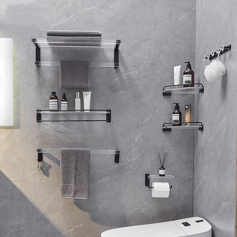 Set di accessori da bagno moderni ganci per accappatoio in metallo in cromo  lucido/oro - Clearhalo