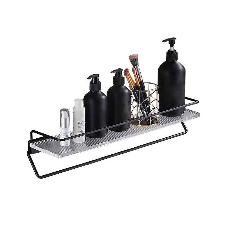 Modern Bathroom Accessory Kit Bath Shelf/Towel Bar & Robe Hooks Included Clearhalo 'Bathroom Hardware Sets' 'Bathroom Hardware' 'Bathroom Remodel & Bathroom Fixtures' 'bathroom_hardware_sets' 'Home Improvement' 'home_improvement' 'home_improvement_bathroom_hardware_sets' 6496112