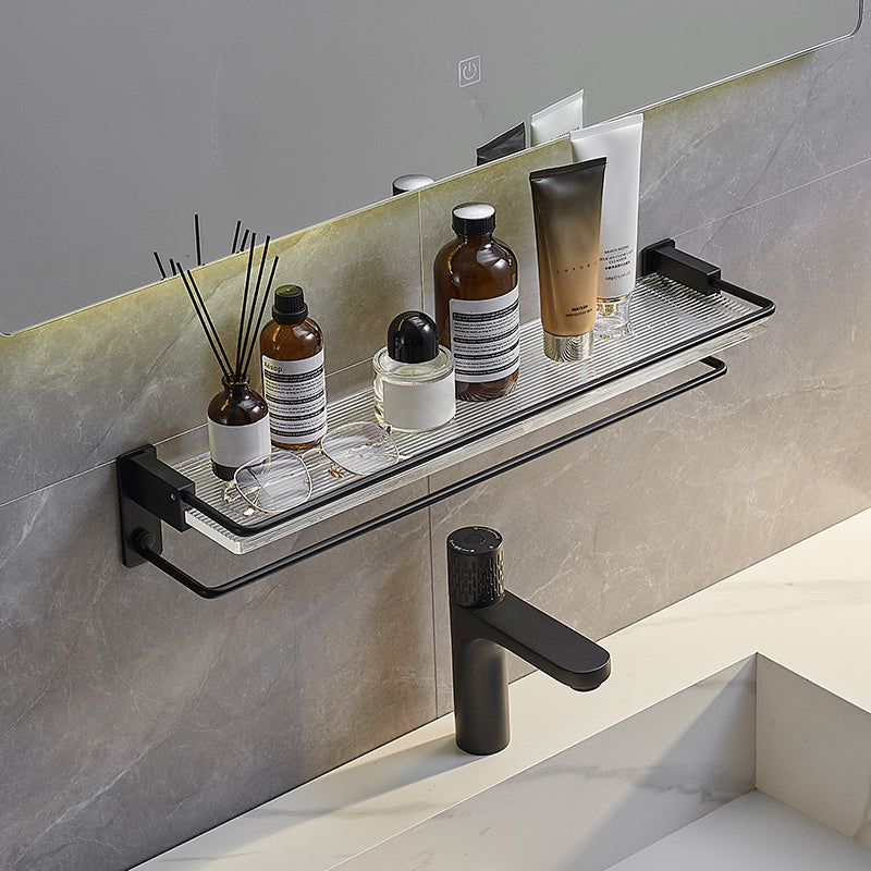 Modern Bathroom Accessory Kit Bath Shelf/Towel Bar & Robe Hooks Included Bath Shelf Clearhalo 'Bathroom Hardware Sets' 'Bathroom Hardware' 'Bathroom Remodel & Bathroom Fixtures' 'bathroom_hardware_sets' 'Home Improvement' 'home_improvement' 'home_improvement_bathroom_hardware_sets' 6496123