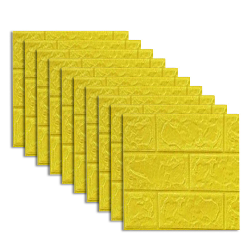 Modern Wall Access Panel PVC 3D Embossed Peel and Stick Soundproof Paneling Lemon Yellow Clearhalo 'Flooring 'Home Improvement' 'home_improvement' 'home_improvement_wall_paneling' 'Wall Paneling' 'wall_paneling' 'Walls & Ceilings' Walls and Ceiling' 6496500