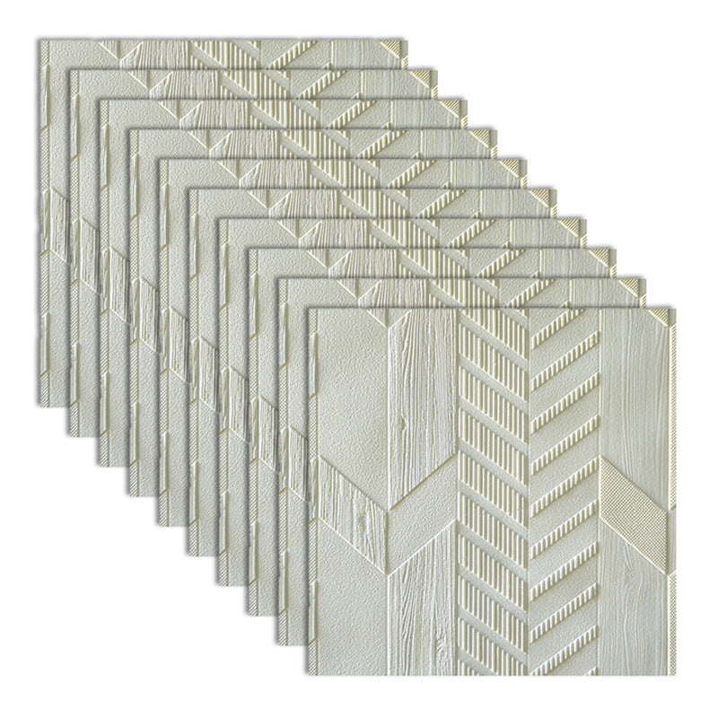 Modern Wall Paneling 3D Embossed PVC Self-Adhesive Waterproof Wall Access Panel Ivory Clearhalo 'Flooring 'Home Improvement' 'home_improvement' 'home_improvement_wall_paneling' 'Wall Paneling' 'wall_paneling' 'Walls & Ceilings' Walls and Ceiling' 6496540