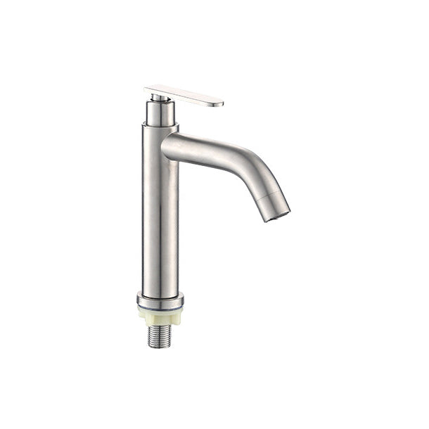 Modern Vessel Faucet Stainless Steel Low Arc Basin Lavatory Faucet Clearhalo 'Bathroom Remodel & Bathroom Fixtures' 'Bathroom Sink Faucets' 'Bathroom Sinks & Faucet Components' 'bathroom_sink_faucets' 'Home Improvement' 'home_improvement' 'home_improvement_bathroom_sink_faucets' 6497459
